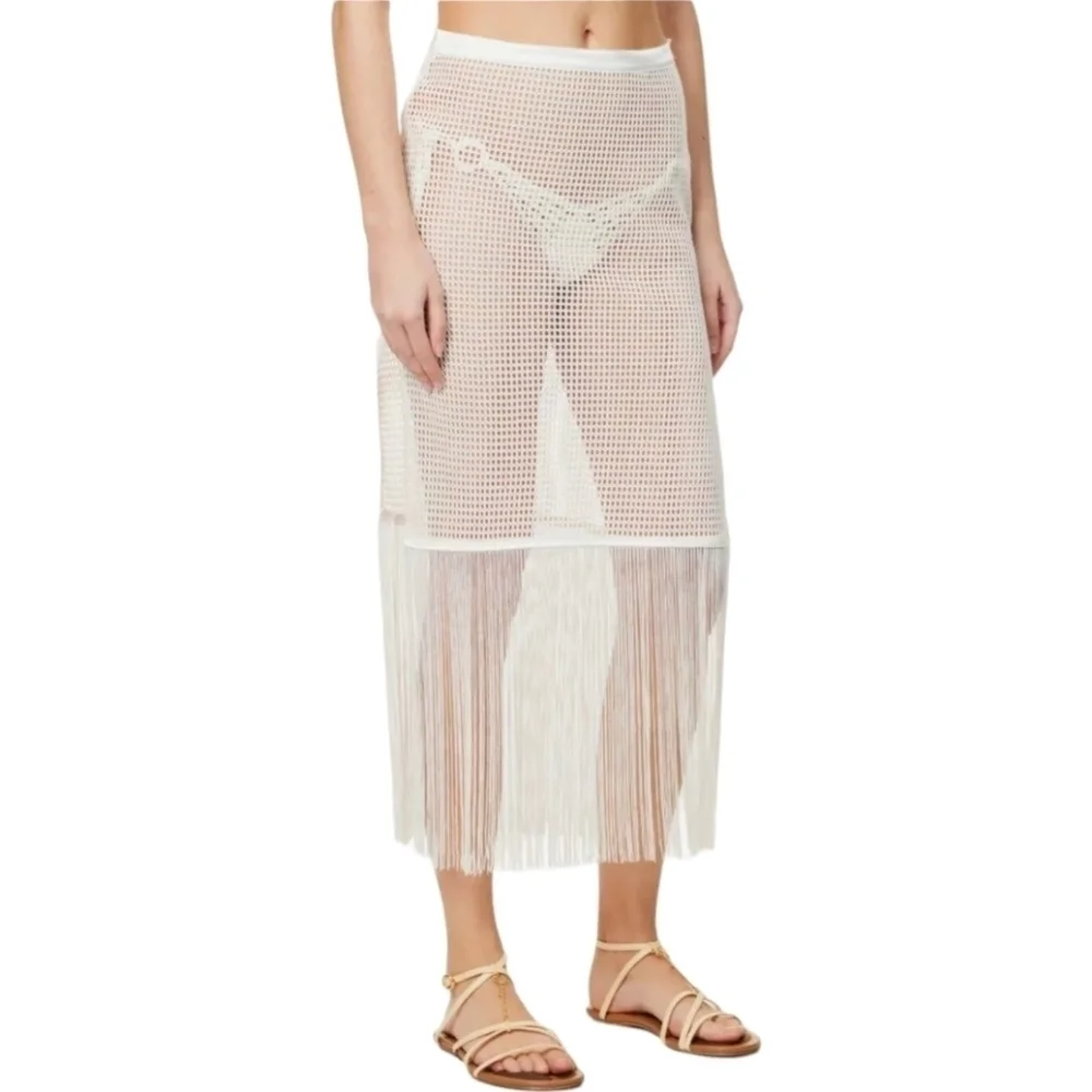 My Beachy Side Camelia Maxi Skirt, Size Large, White, NWT